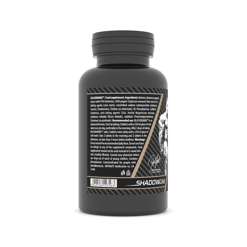 BlackBombs fatburner 60 tabs, 30 servings